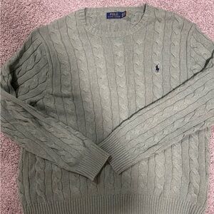 Polo by Ralph Lauren Men's Green Cable Knit Sweater